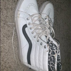 used white vans cheetah print interior